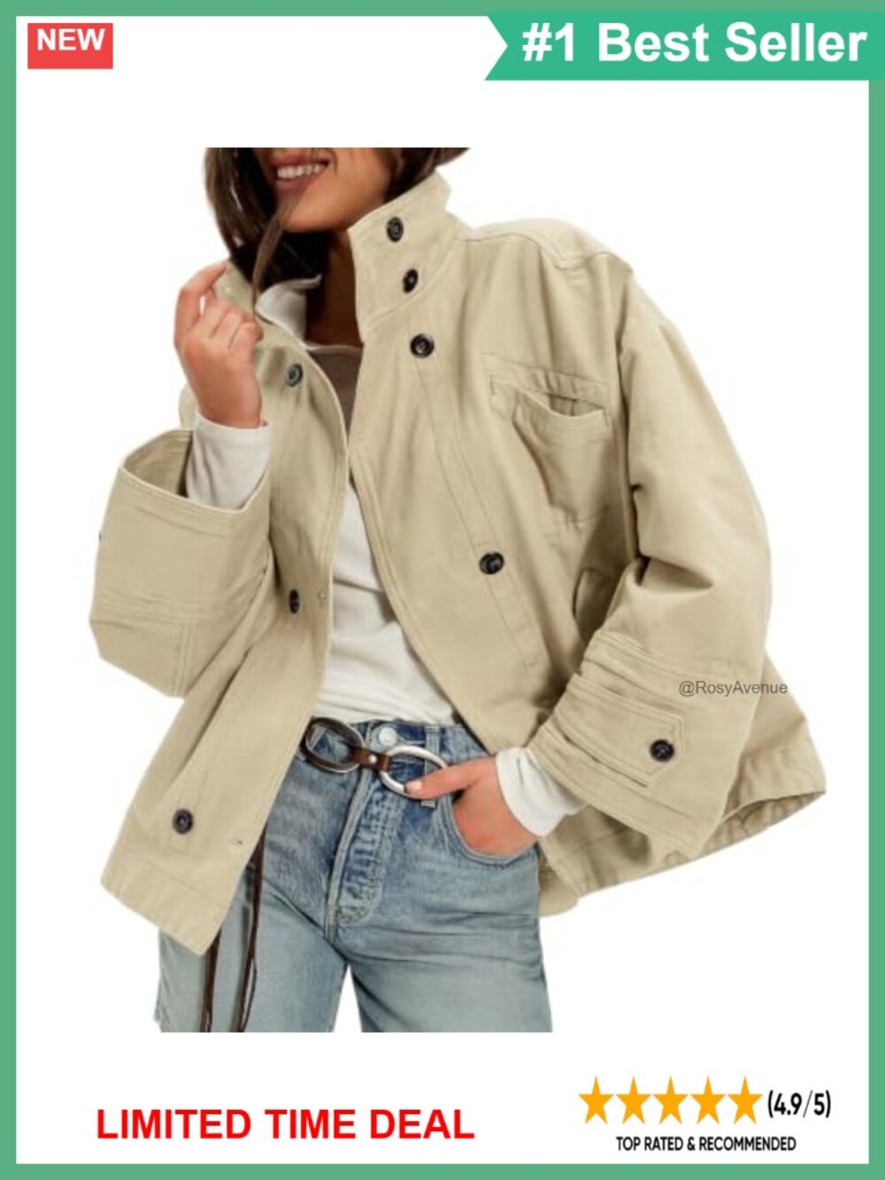 Washed Canvas Bomber Jacket Oversized Barn Jacket Cotton Funnel Neck